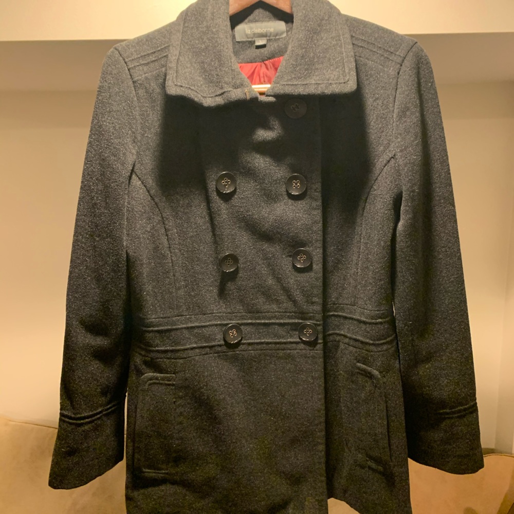 Dark grey pea coat